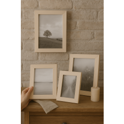 Ramka foto A4 29,7x21 drewniana sosna (2/1,7) z nóżką